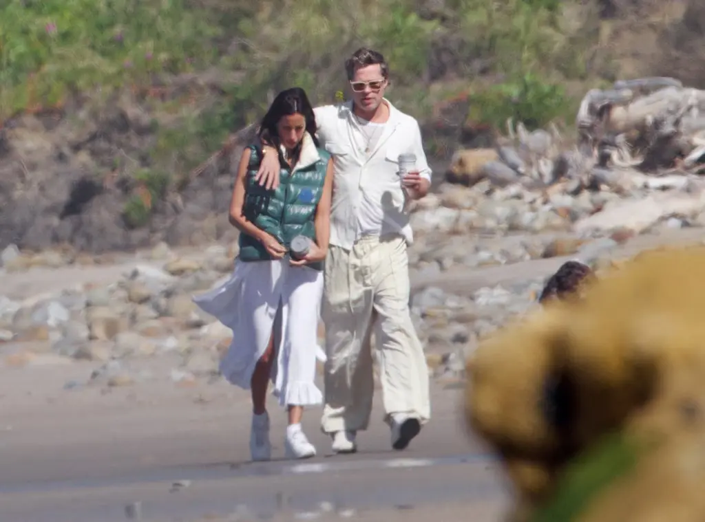 Brad Pitt and Ines De Ramon beach date