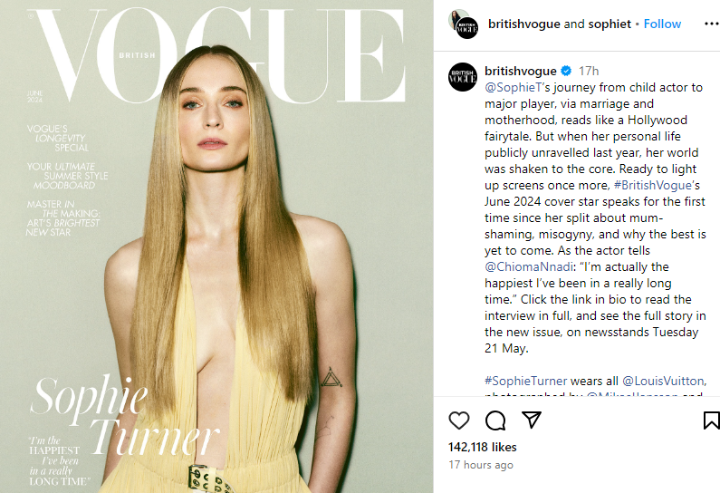 British Vogue's cover story on Sophie Turner