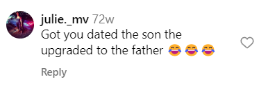 Fan comments about Lori Harvey dating the Combs father-son duo (Image via Instagram)