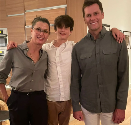 Tom Brady with Bridget Moynahan and son John