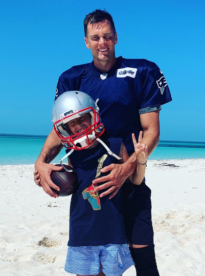 Tom Brady with son Benjamin