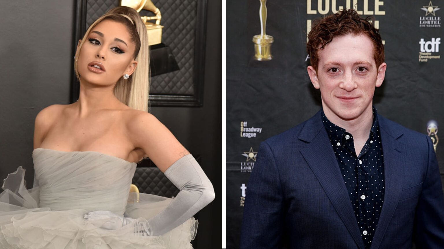 Ariana Grande and Ethan Slater