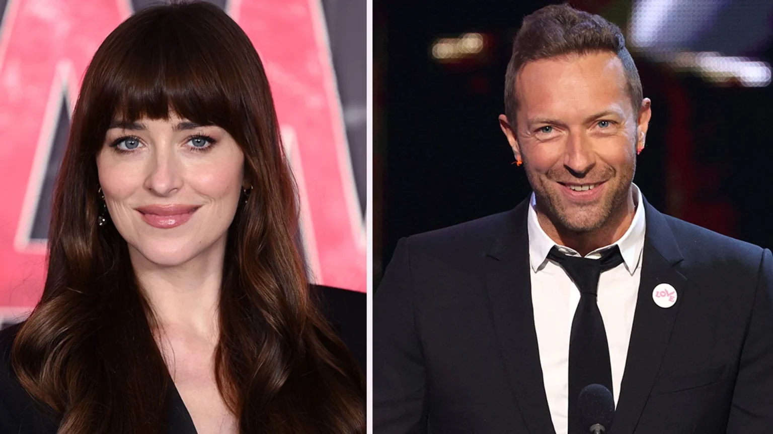 Dakota Johnson with Chris Martin