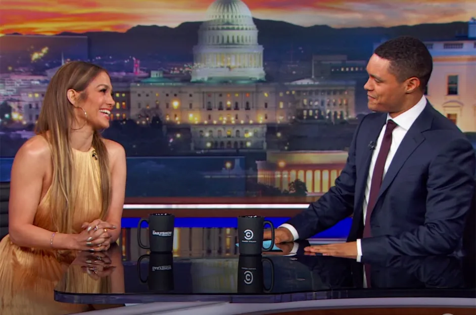 Jennifer Lopez’s Dating History (in Chronological Order) 4 Jennifer Lopez on The Daily Show with host Trevor Noah