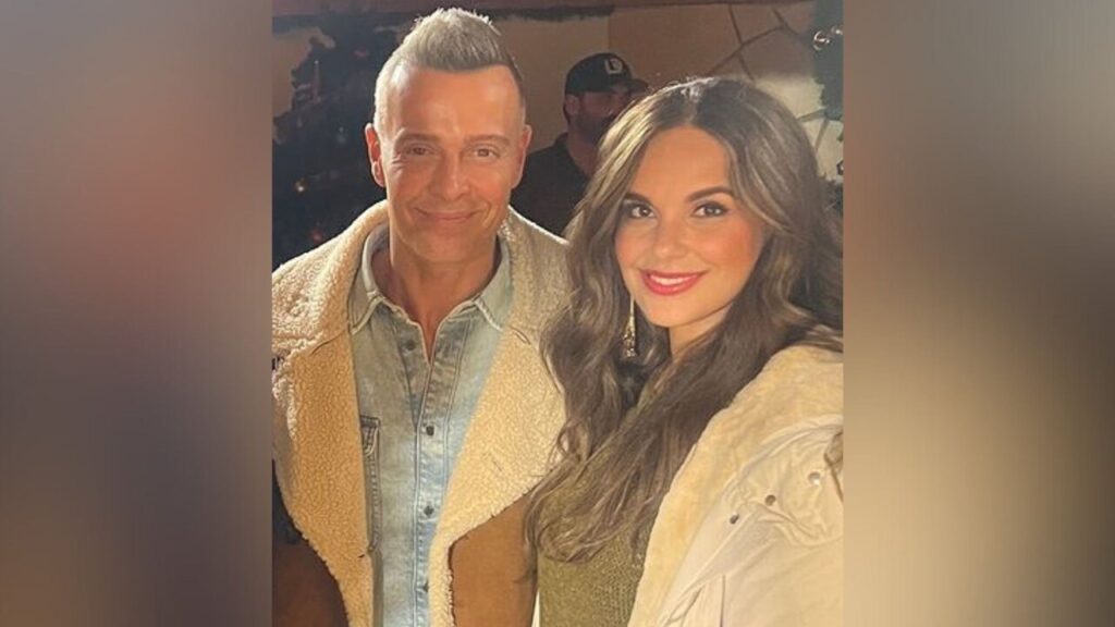 Joey Lawrence and Melina Alves on the set of their film