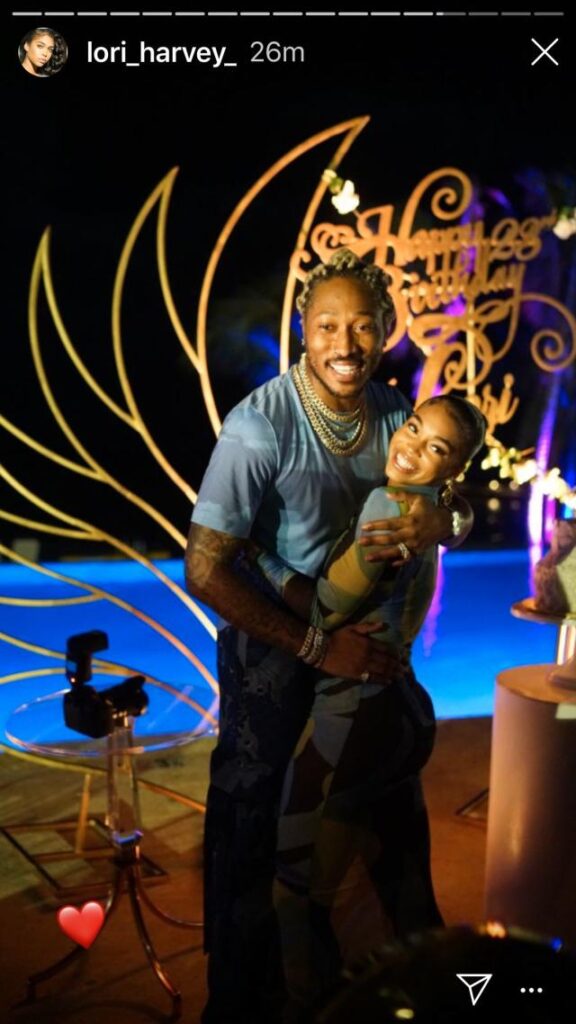 Lori Harvey and Future's Relationship Timeline 4 Lori Harvey with Future at her 23rd birthday bash