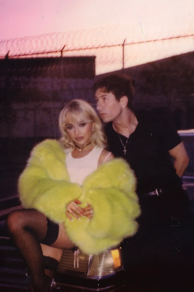 Sabrina Carpenter and Barry Keoghan in the music video of Please Please Please