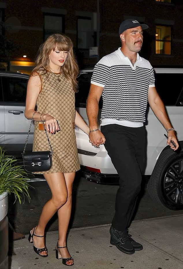 Taylor Swift and Travis Kelce arrive at a restaurant in New York City