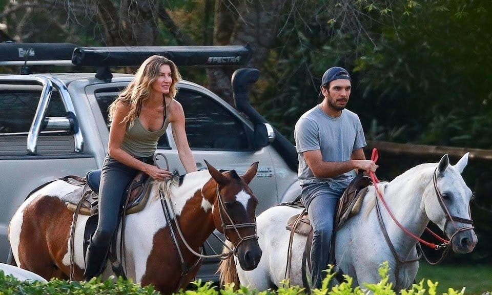 Gisele Bündchen and Joaquim Valente enjoying a horse ride