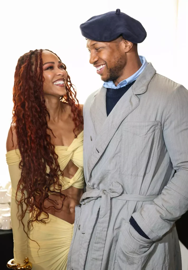 Meagan Good and Jonathan Majors