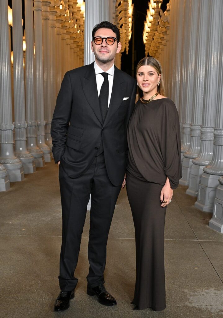 Sofia Richie and Elliot Grainge on the red carpet of the 2024 LACMA Art+Film Gala