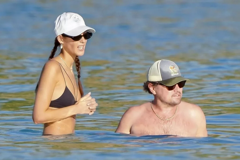 Leonardo DiCaprio and Vittoria Ceretti on a beach vacation together