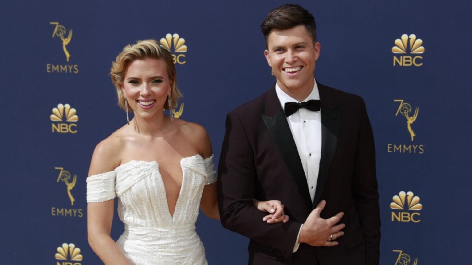 Scarlett Johansson and Colin Jost