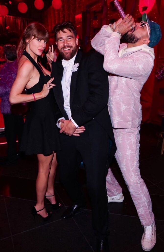 Taylor Swift and Travis Kelce at an Eras-Themed party