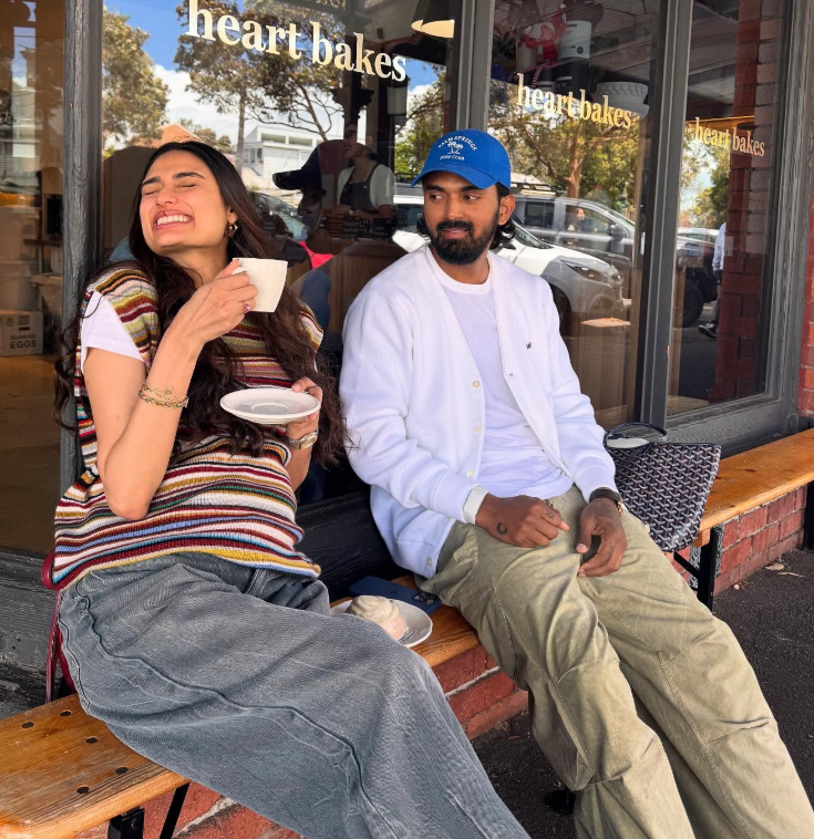 Athiya Shetty and KL Rahul during their 2025 Australian vacation