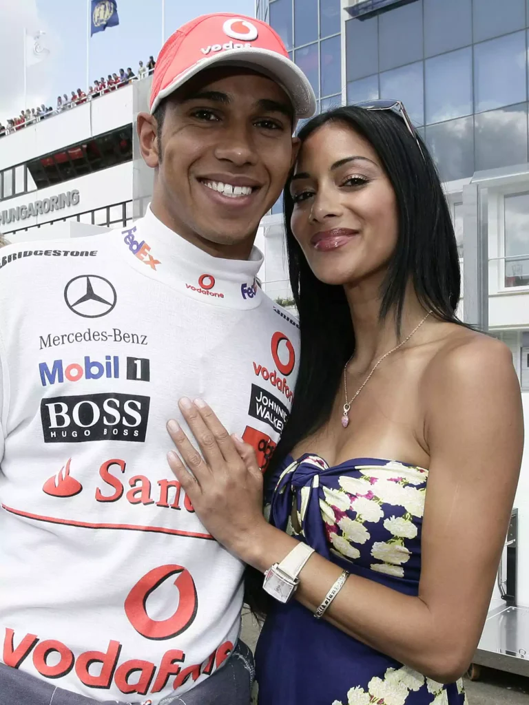 Lewis Hamilton and Nicole Scherzinger at the Hungarian Formula One Grand Prix in 2009