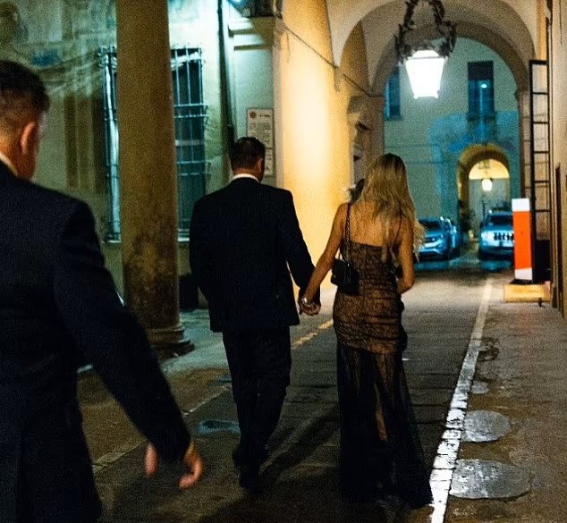 Christina Haack holding hands with Christopher Larocca in Italy as they attended a dinner hosted by Ferrari of Newport Beach