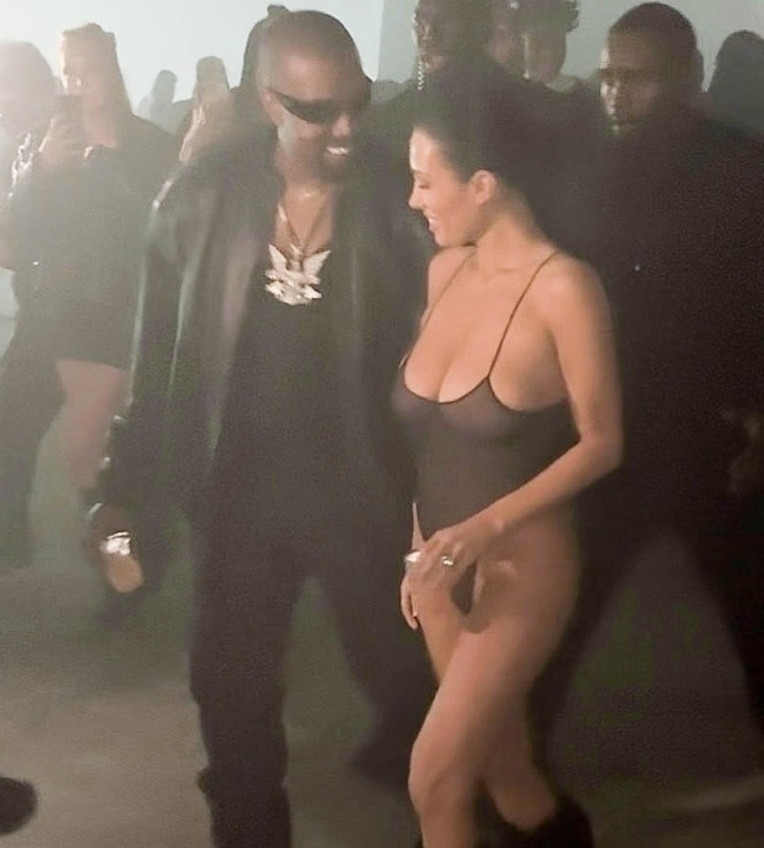 Kanye West and Bianca Censori at a 2025 Grammys afterparty