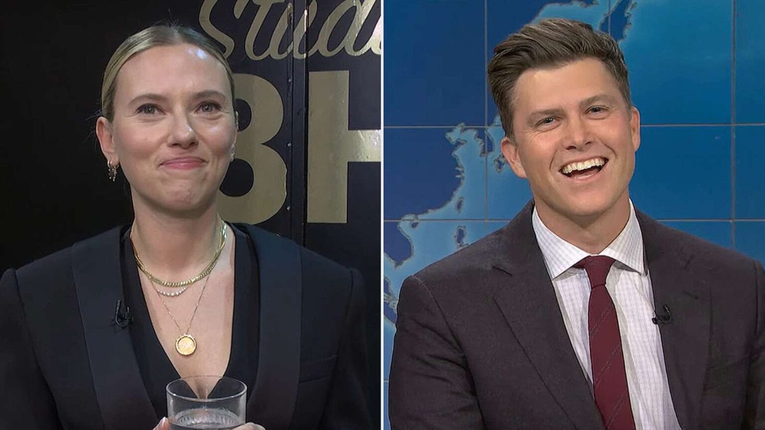 Scarlett Johansson Makes Rare Red Carpet Appearance With Husband, Honoring The Place They First Met Scarlett Johansson and Colin Jost