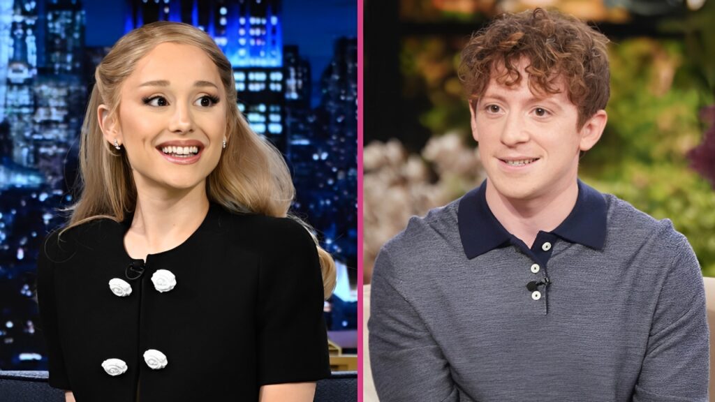 Watch: Ariana Grande And Boyfriend Step Out For Broadway Date Night — And A Surprise ‘Victorious’ Reunion Ariana Grande and Ethan Slater (1)